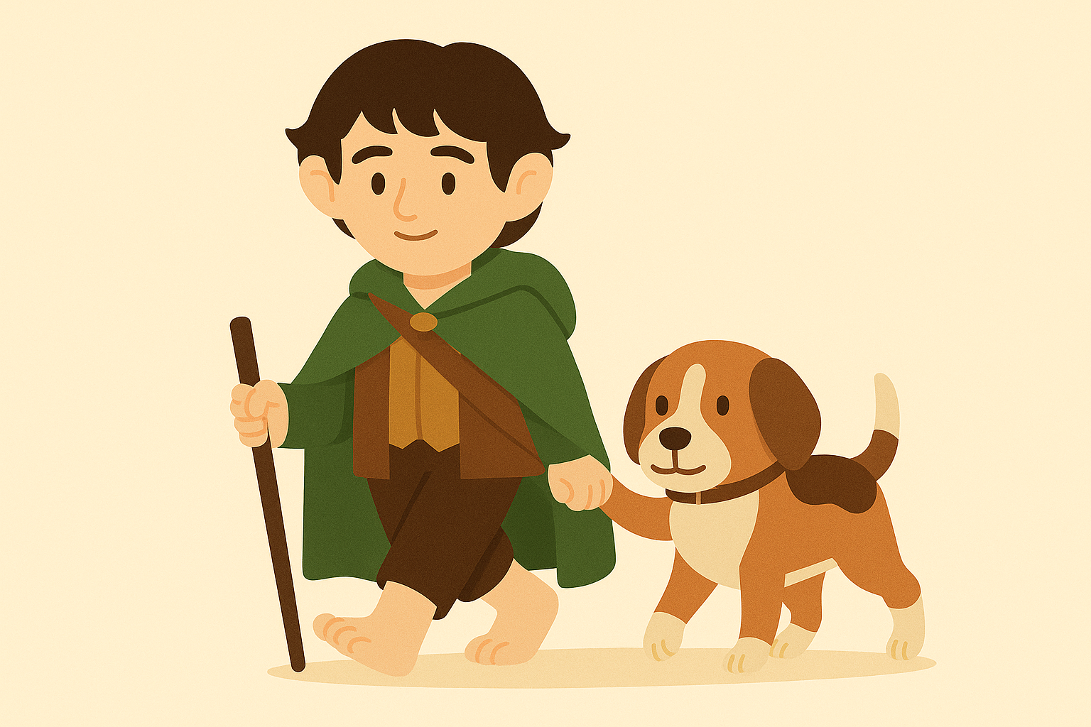 Frodo and Bryan walking